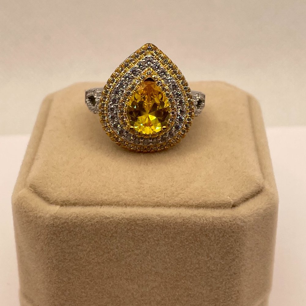 925 BRIDAL ENGAGMENT WEDDING RING - Picture 5 of 7